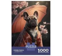 Rompecabezas De 1000 Piezas para Adultos Fawn French Bulldog Kimono Rompecabezas para Adultos Juegos Divertidos Análisis Y Lógica Regalos para Amigos Y Familiares 52x38cm/1000pcs