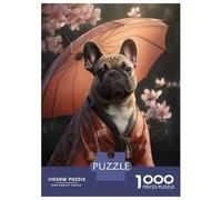Rompecabezas De 1000 Piezas para Adultos Fawn French Bulldog Kimono Rompecabezas para Adultos Juegos Relajantes para La Diversión Familiar Interacción Entre Padres E Hijos 52x38cm/1000pcs