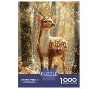 Rompecabezas De 1000 Piezas para Adultos Fawn in Winter Forest Rompecabezas Juguetes Antiestrés Decoración del Hogar Difícil Y Desafiante 38x26cm/1000pcs