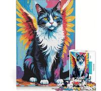 Rompecabezas de 1000 Piezas para Adultos Felices Gatos del Egeo, Juego Imposible, Actividades Divertidas para Hacer en casa, Ideal para Decorar el Escritorio 38x26cm