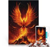 Rompecabezas de 1000 Piezas para Adultos Fénix ardiente Alivia el estrés Vacaciones en casa Matar el Tiempo Apto para Parejas 38x26cm