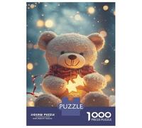 Rompecabezas De 1000 Piezas para Adultos Festive Teddy Bear Magic Rompecabezas para Adultos Juguetes Antiestrés Desafío Difícil para Cumpleaños, Navidad 38x26cm/1000pcs