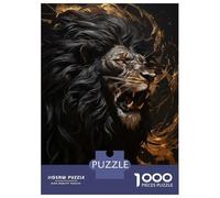 Rompecabezas De 1000 Piezas para Adultos Fierce Lion King Rompecabezas Práctico Juego Decoración del Hogar Cumpleaños Y Navidad 38x26cm/1000pcs