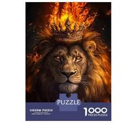 Rompecabezas De 1000 Piezas para Adultos Fiery Lion King Rompecabezas para Adultos Juego Práctico Decoración De Pared Regalos para Amigos Y Familiares 38x26cm/1000pcs