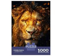 Rompecabezas De 1000 Piezas para Adultos Fiery Lion Portrait Animal Rompecabezas para Adultos Juegos Divertidos Pero Divertidos Y Humorísticos Desafiantes De Completar 38x26cm/1000pcs