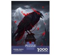 Rompecabezas De 1000 Piezas para Adultos Fiery Raven on A Lamp Rompecabezas para Adultos Juego Familiar Regalos para Mujeres Regalos para Amigos Y Familiares 38x26cm/1000pcs