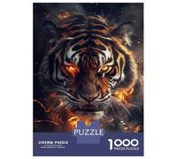 Rompecabezas De 1000 Piezas para Adultos Fiery Tiger Majesty Rompecabezas para Adultos Juguetes DIY Regalos para Mujeres Regalos para Amigos Y Familiares 70x50cm/1000pcs