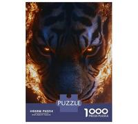 Rompecabezas De 1000 Piezas Para Adultos Fiery Tiger Portrait Poster, Picture, Metal Print, Paint by Creed Rompecabezas Juegos Relajantes Mejora La Memoria Oferta Como Regalo Para Toda La Familia 70x5