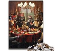 Rompecabezas de 1000 Piezas para Adultos, Fiesta de Animales, 1000 Piezas para Adolescentes, desafiantes Juegos Familiares, Juguete DIY para decoración de Pared del hogar, Regalos (50x75cm)