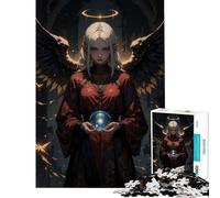 Rompecabezas de 1000 Piezas para Adultos Figura angelical con orbe de Cristal Juegos Familiares Desafío de Inteligencia Cerebral Juguetes adictivos Regalo Divertido Decoración para el hogar (38x26cm)