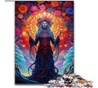 Rompecabezas de 1000 Piezas para Adultos,Figura mística Colorida de Madera,Ideal para Decorar o como Regalo de cumpleaños,50x75cm,Juego de ingenio para Adolescentes