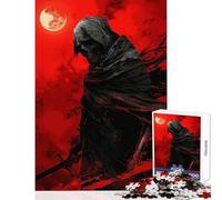 Rompecabezas de 1000 Piezas para Adultos Figura Oscura con Espada decoración del hogar Juguetes Ideas de Regalo Juego Familiar con Piezas de Formas aleatorias Totalmente entrelazadas tamaño 50x75cm