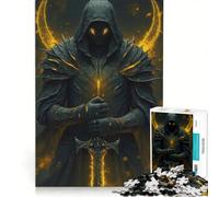 Rompecabezas de 1000 Piezas para Adultos: Figura Oscura con Espada Juegos Divertidos para la interacción Entre Padres e Hijos Cada Pieza es única 50x75cm