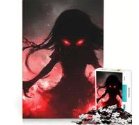 Rompecabezas de 1000 Piezas para Adultos: Figura Oscura con Ojos Rojos, Juego de ingenio, Interesante para Reducir el estrés, Cada Pieza es única 38x26cm