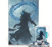 Rompecabezas de 1000 Piezas para Adultos: Figura Oscura, Maestro Elemental del Agua, Juegos Divertidos, interacción Entre Padres e Hijos, Cada Pieza es única 38x52cm