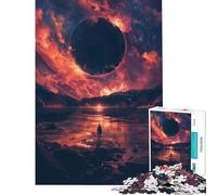 Rompecabezas de 1000 Piezas para Adultos Figura Solitaria bajo un Sol Negro Juguetes educativos y de Aprendizaje Juegos relajantes Un desafío difícil Excelentes Regalos y Juguetes (Tamaño 50x75cm)