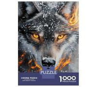 Rompecabezas De 1000 Piezas para Adultos Flame & Frost Wolf Rompecabezas para Adultos Juegos Familiares Pero Regalos Divertidos Y Humorísticos para Amigos Y Familiares 70x50cm/1000pcs