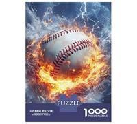 Rompecabezas De 1000 Piezas para Adultos Flames & Ice Baseball Drama Rompecabezas para Adultos Juegos Familiares Patrón De Montaje 70x50cm/1000pcs
