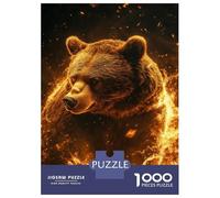 Rompecabezas De 1000 Piezas para Adultos Flaming Bear Majesty -2 Rompecabezas para Adultos Juguetes DIY Regalos para Mujeres Regalos para Amigos Y Familiares 52x38cm/1000pcs