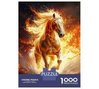 Rompecabezas De 1000 Piezas para Adultos Flaming Horse -4 Rompecabezas Práctico Juego Decoración del Hogar Cumpleaños Y Navidad 70x50cm/1000pcs