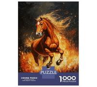 Rompecabezas De 1000 Piezas para Adultos Flaming Horse Rompecabezas para Adultos Juegos Familiares para La Diversión Familiar Regalo De Cumpleaños, Regalos, 70x50cm/1000pcs