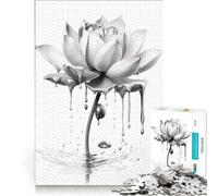 Rompecabezas de 1000 Piezas para Adultos Flor de Loto Budismo Juego Familiar interacción Entre Padres e Hijos cumpleaños y Navidad 50x75cm