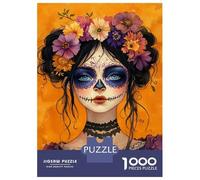 Rompecabezas De 1000 Piezas para Adultos Floral Skull Beauty -1 Rompecabezas para Adultos Juego De Ingenio Desafío Difícil Desafiante De Completar 70x50cm/1000pcs