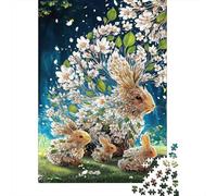 Rompecabezas De 1000 Piezas para Adultos Floral Squirrel Family Rompecabezas para Adultos Juegos Familiares Decoración Desafiante De Completar 70x50cm/1000pcs