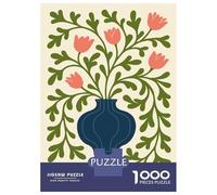 Rompecabezas De 1000 Piezas para Adultos Floral Vase Illustration Rompecabezas para Adultos Juegos De Relajación Desafío Difícil Regalo De Cumpleaños, Regalos, 70x50cm/1000pcs