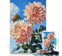 Rompecabezas de 1000 Piezas para Adultos Florece en Dalia Decoración de Ajuste Limpio,Actividad Cerebral Divertida,Juego Acogedor,Regalo Festivo de Ocio 38x52cm