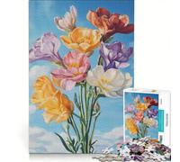 Rompecabezas de 1000 Piezas para Adultos Florece en Fresia, Juego de ingenio, Interesante para Reducir el estrés, Que Mejora el Amor Entre Parejas 50x75cm