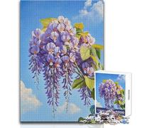 Rompecabezas de 1000 Piezas para Adultos Florece en glicinas Disfrute de un Suave Ocio y relajación Ajuste Estable Corte preciso Tamaño del Juguete 50x75cm