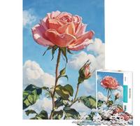 Rompecabezas de 1000 Piezas para Adultos Florece en Rosa Juguetes adictivos para Cultivar la Paciencia Juego práctico decoración del hogar Regalos de cumpleaños (tamaño 50x75cm)