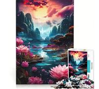 Rompecabezas de 1000 Piezas para Adultos Florecer después del Negro, Juego de ingenio, dificultad Alta, para Mejorar el Amor en Pareja 38x52cm