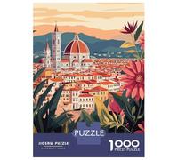 Rompecabezas De 1000 Piezas para Adultos Florence Italy Cityscape Rompecabezas Juegos Divertidos Vacaciones En Casa Matar El Tiempo Cumpleaños Y Navidad 70x50cm/1000pcs