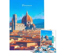 Rompecabezas de 1000 Piezas para Adultos Florencia Juegos relajantes educativos desafiantes de Juguete Regalos de Amigo Invisible análisis y lógica (tamaño 38x52cm)
