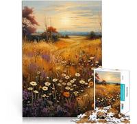 Rompecabezas de 1000 Piezas para Adultos Flores de otoño Madera,Apto para Mayores de 14 años. Juego de Preguntas Donación de Obras de Arte。tamaño:50x75cm/19.68x29.52pulgada