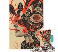 Rompecabezas de 1000 Piezas para Adultos Flores en mi Cabeza - Juego de ingenio para Adultos - Mejora la Memoria - Interacción Entre Padres e Hijos (Tamaño 38x26cm)