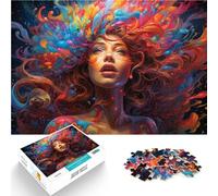 Rompecabezas de 1000 piezas para adultos, flores y mujeres, rompecabezas educativo, juego familiar, 14.95 x 20.47 pulgadas, entrena tu cerebro y manos
