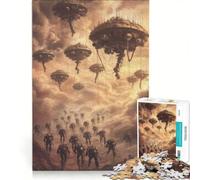 Rompecabezas de 1000 Piezas para Adultos: Flota de acorazados de invasión, decoración de Pared de Juguete, Actividades Divertidas para el hogar, cumpleaños y Navidad 50x75cm