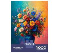 Rompecabezas De 1000 Piezas para Adultos Flower Bouquet Painting Art Rompecabezas para Adultos Juego Familiar Decoración De Pared Oferta como Regalos para Toda La Familia 52x38cm/1000pcs