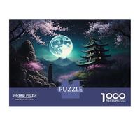 Rompecabezas De 1000 Piezas para Adultos Foll Moon The Lake Japan Rompecabezas Juego De Ingenio Una Obra De Arte Cumpleaños Y Navidad 38x26cm/1000pcs