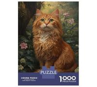 Rompecabezas De 1000 Piezas para Adultos Forest Cat'S Serenity Rompecabezas para Adultos Juego Práctico Decoración del Hogar Regalos De Cumpleaños Y Únicos 52x38cm/1000pcs