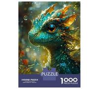 Rompecabezas De 1000 Piezas para Adultos Forest Green Baby Dragon Rompecabezas para Adultos Juego Práctico Decoración del Hogar Difícil Y Desafiante 38x26cm/1000pcs