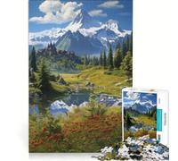 Rompecabezas de 1000 Piezas para Adultos Fortaleza escénica Oculta Juego de ingenio Interesante para Reducir el estrés Cada Pieza es única 38x52cm