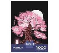 Rompecabezas De 1000 Piezas para Adultos Fox at Sakura Tree Rompecabezas para Adultos Juguete Decoración De Pared Desafío Difícil Diversión Actividades En Casa, 52x38cm/1000pcs