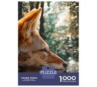 Rompecabezas De 1000 Piezas para Adultos Fox Butterfly Reflection Rompecabezas para Adultos Juguete Decoración De Pared para La Diversión Familiar 52x38cm/1000pcs