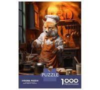 Rompecabezas De 1000 Piezas para Adultos Fox Cooking Kitchen Funny Rompecabezas para Adultos Juegos De Relajación Una Obra De Arte Regalos para Amigos Y Familiares 70x50cm/1000pcs