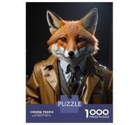 Rompecabezas De 1000 Piezas para Adultos Fox Cool Fantasy Rompecabezas para Adultos Juguete Decoración De Pared Regalos para Mujeres para Cumpleaños, Navidad 38x26cm/1000pcs