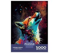 Rompecabezas De 1000 Piezas para Adultos Fox Howl Animal Rompecabezas para Adultos Juegos Relajantes Difícil Difícil Cumpleaños Y Navidad 52x38cm/1000pcs